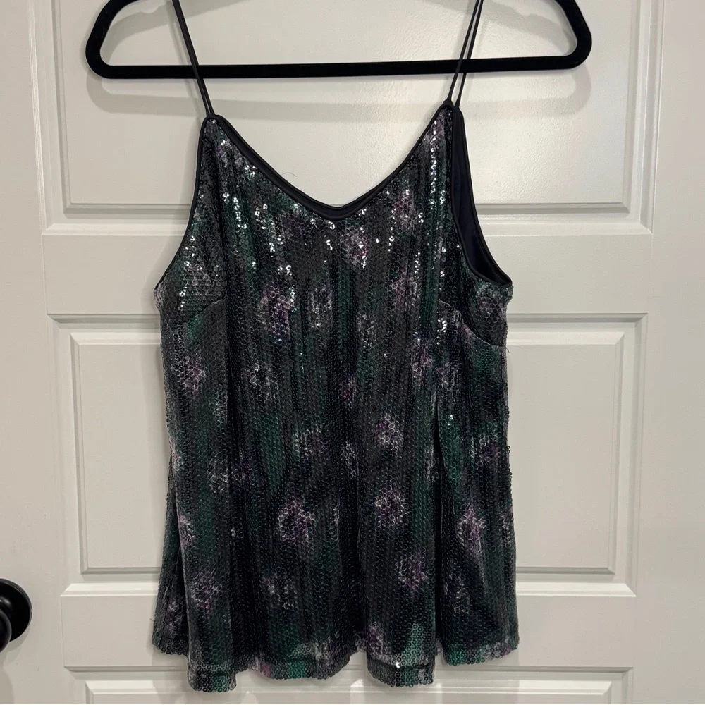 Scoop Set Two Pieces Tank Top And Pencil Skirt Sequins Large Glam NYE Party - Picture 4 of 8